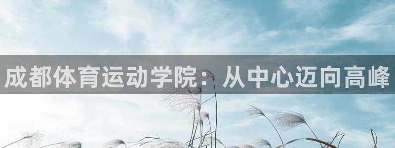 J9官网下载娱乐:成都体育运动学院:从中心迈向高峰
